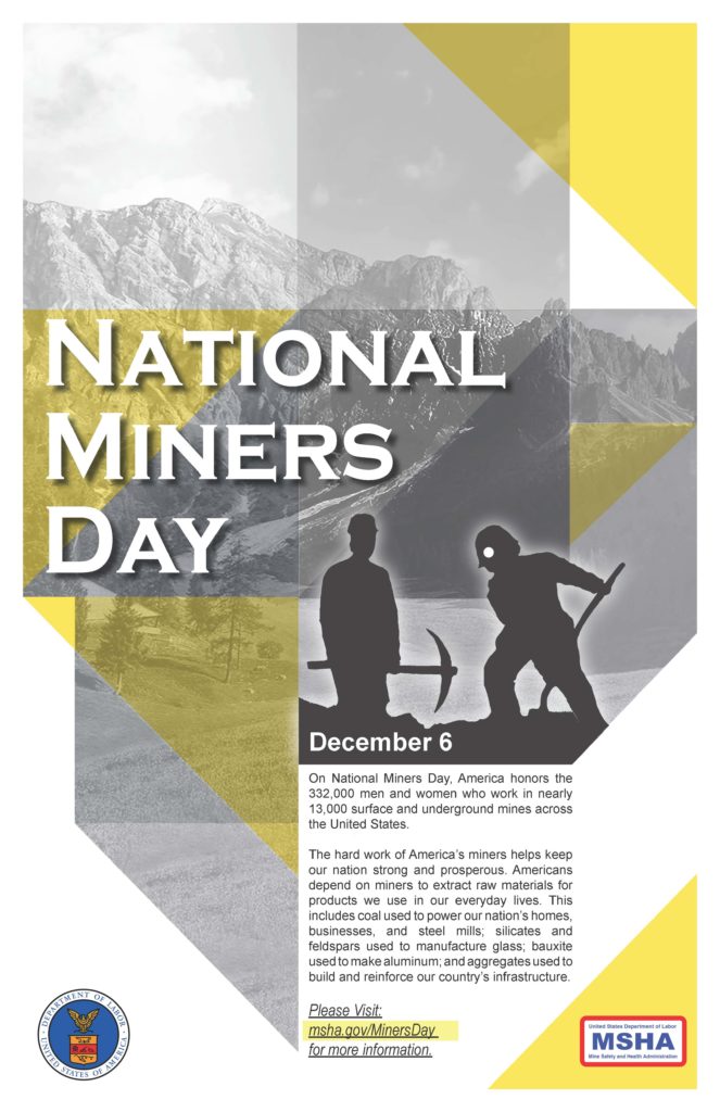 National Miner's Day Control Chief