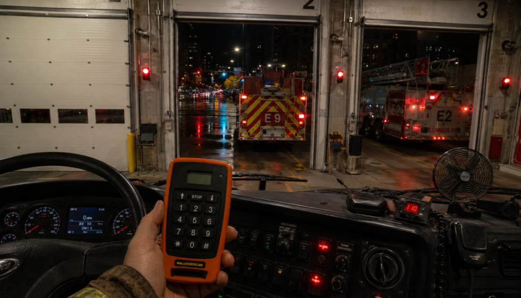 fire station door remote control